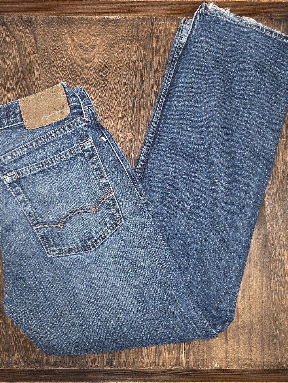 American Eagle Outfitters Men's Straight-Leg Blue Denim Jeans